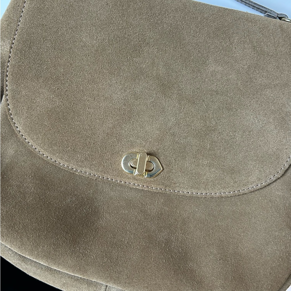 Clare V Louis Oat Suede Turnlock Crossbody - Picture 7 of 12